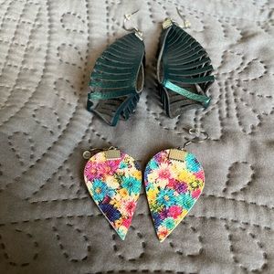 Faux Leather Earrings